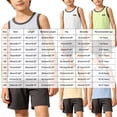 thumbnail image 3 of KPOPLK 2Pcs Youth Boys Basketball Jersey Clothes Kids Sports Tracksuit Sleeveless Tank Tank Top and Mesh Shorts Outfit Set 4-16 Years Sky Blue Size 16-17 Years, 3 of 7