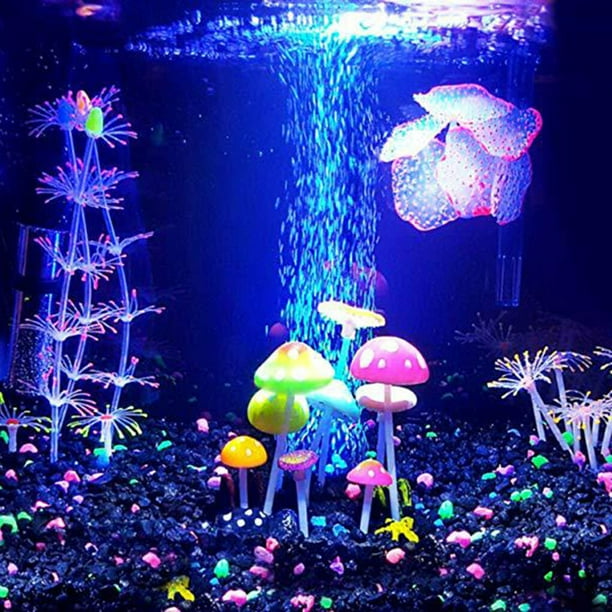 Mushroom fish tank outlet decoration