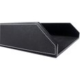 thumbnail image 4 of 6X PU Leather Collection Letter Tray, Document Desk Organizer,Stackable  File Document Tray Holder (Black), 4 of 6