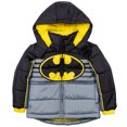 thumbnail image 3 of DC Comics Justice League Batman Big Boys Zip Up Puffer Jacket Toddler to Big Kid, 3 of 5