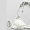 thumbnail image 7 of Erwazi Women's Solid Halter Drawstring 3 Piece Swimsuit Set Cover Up String Tie Side Bathing Suits, 7 of 7