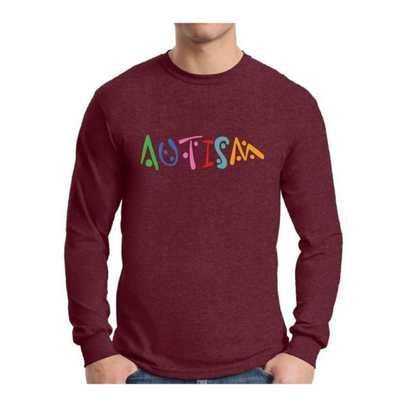 Awkward Styles Men's Autism Autistic Support Graphic Long Sleeve T-shirt Tops for Autism Awareness