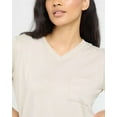 thumbnail image 4 of Real Essentials 2 Pack: Women's Pajama Set - Choose from Short Sleeve with Pocket or Long Sleeve without Pocket, 4 of 7