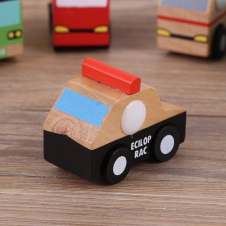 Topincn 12pcs Set En Bois Bebe Voiture De Dessin Anime Enfant Jouet D Apprentissage Precoce Education Trafic Jouets Jouet Cadeau Voiture De Jouet De Dessin Anime Voiture De Jouet Pour Walmart