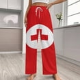 thumbnail image 2 of Red First Aid Logo Simple Medical Women's Pajamas Pajama Pants Women's Sleepwear Lounge Sleep Bottoms Stretch with Pockets, 2 of 7