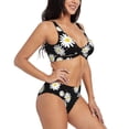 thumbnail image 2 of Daiia Daisies Flowers Women's Bikini Set Two Piece Swimsuit High Waisted Bikini Adjustable Straps Bikini Perfect for Beach, Pool, and Summer Vacation-Small, 2 of 9