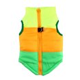 thumbnail image 1 of Chaleco de invierno para perros, impermeable, cálido, ropa para mascotas, suministros para mascotas, talla S, verde, amarillo y naranja, 1 of 7