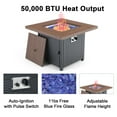 thumbnail image 4 of Sophia & William 5-Piece Outdoor Patio Dining Set 50,000 BTU Fire Pit Table and Cushioned Swivel Chairs, 4 of 11