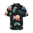 thumbnail image 3 of Bixox Men's Hawaiian Shirts Men's Baby Sloths Sleeping On The Christmas Ball Print Short-Sleeve Shirt-X-Large, 3 of 8
