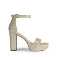 thumbnail image 2 of DREAM PAIRS Women's Platform Chunky High Heeled Sandals Open Toe Block Heels Ankle Strap Dress Shoes for Wedding Party Evening, 2 of 5