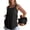 38#Black, variant on Halter Neck Spaghetti Strap Camisole Top Women Built In Bra Pleated Loose Flowy Casual Sleeveless Tank Tops Complexion M