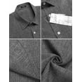 thumbnail image 3 of COOFANDY Men's Linen Shirt Textured Designer Western Work Regular Fit Shirt, 3 of 9
