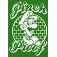 thumbnail image 2 of Men's Nintendo Super Mario St. Patrick's Day Pinch Proof Luigi Retro  Sweatshirt Kelly Green 2X Large, 2 of 4