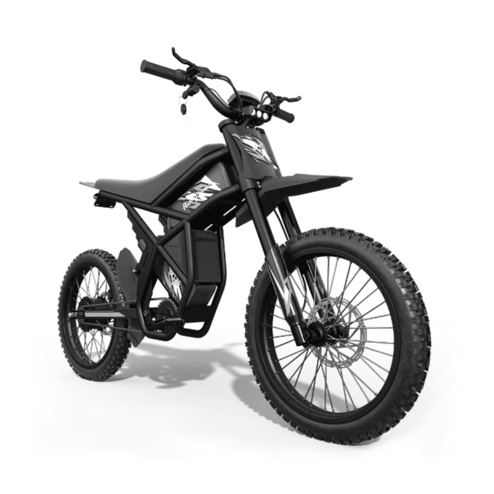 Ridingtimes GT73 Electric Dirt Bike for Adults 2400W Electric Bike with 48V 18.2AH*2 Removable Batteries 37MPH/85Mile Range 25" x2" Motorcycle Tires Dual Hydraulic Brakes & Full Suspension UL2849 MTB