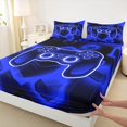 thumbnail image 5 of Erosebridal Blue Gamer Sheet Set Twin,Geometric Gamepads Bedding Sets Twin Size,Video Game Twin Sheet Sets,Lightweight Gradient Bedroom Decoration,3pcs, 5 of 6