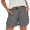 Grey, variant on Conairie Womens Belted Cargo Shorts Solid Color Drawstring Utility Casual Summer Shorts with Pockets Green L