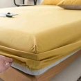 thumbnail image 1 of Washed Cotton Fitted Sheet Non Slip Fitted Sheet Elastic Band Around Mattress Cover Bed Cover And Pillowcase, 1 of 7