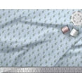 thumbnail image 2 of Soimoi Blue Moss Georgette Fabric Blueberry Leaves Decor Fabric Printed Yard 44 Inch Wide, 2 of 3
