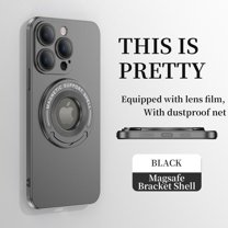 Feishell for Apple iPhone 14 Pro Case with Hidden Foldable Kickstand,Compatible with Magsafe Charging,Shockproof Magnetic Car Mount All-inclusive Lens Film Protection Slim Phone Case,Black