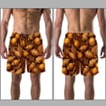 thumbnail image 3 of luoweisi Men's Beach Shorts Quick Dry Swim Trunks with Mesh Lining Acorns S, 3 of 5