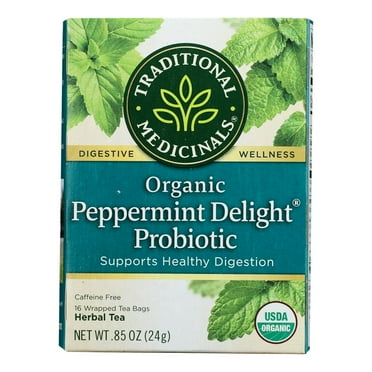Traditional Medicinals Organic Peppermint Herbal Tea Bags, 16 Count Pack Of 6