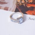 thumbnail image 3 of Anillo cuadrado brillante de circonita con diamantes de imitación de Color plateado para mujer, nuevas encantadoras temperamento, regalo de joyería Premium para fiesta de boda para mujer, 3 of 4