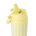 thumbnail image 3 of TAL 24oz Stainless Steel 2-in-1 Straw and Chug Water Bottle with Push Lid, Yellow Stripes, 3 of 8