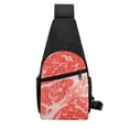 thumbnail image 4 of Xecao's Beef Steaks Print Sling Bag: A Versatile Chest, Shoulder, and Crossbody Backpack for Casual Days Out, Perfect for Both Men and Women, 4 of 6