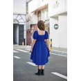 thumbnail image 5 of Arshiner Girls Summer Dress Puff Sleeve High Low Swing Cassual Formal Dresses with Pocket, 5 of 7