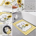 thumbnail image 6 of Kitchen Mat Rug Set of 2 Farmhouse Sunflowers Yellow and White Plaid Runner Rug Anti-Fatigue Comfort Memory Foam Standing Mat Non-Slip Floor Door Mat for Bathroom Bedroom 18x30in+18x60in, 6 of 6