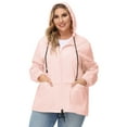 thumbnail image 4 of Avoogue Women Plus Size Waterproof Rain Jacket Raincoat Packable Outdoor Hooded Windbreaker, 4 of 8