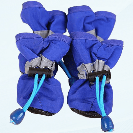 Dog Shoes Pet Boots Breathable Dog Shoes for Small Doggy Drawstring Durable Pet Paw Protector for Hot Pavement Blue No. 4