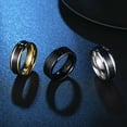 thumbnail image 2 of Maoww Temperature Ring Steel Emotion Mood Rings Couple Intelligent Sensitive Hand Jewelry, Size 12, Gold, 2 of 8
