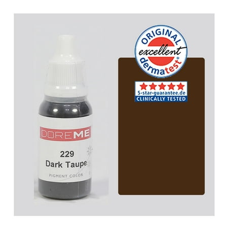 Glow Tattoo Ink Set The Elixir Beauty Doreme Professional Permanent Makeup Pigment Tattoo Ink Set Micro Micropigment Eyebrow Kit, CLINICALLY TESTED, Dark Taupe, 1/2 Oz ()