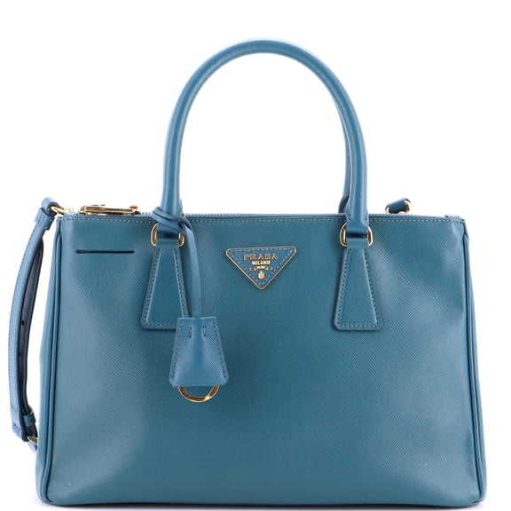 Pre-Owned Double Zip Lux Tote Saffiano Leather Small By Rebag