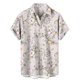 thumbnail image 1 of Camisas De Sport Para Hombre Top de camisa de manga corta con solapa y hebilla de impresión digital 3D de moda y ocio para hombre (Clear, XXL), 1 of 3