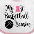 thumbnail image 4 of Inktastic My 1st Basketball Season Girls Baby Bib, 4 of 4