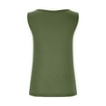 thumbnail image 5 of tklpehg Womens Sleeveless Tops Vintage Summer Lightweight Loose Blouses Solid Color Going Out Tops Casual V-Neck Button Pleated Tank Shirts Tshirt (Army Green,S), 5 of 7