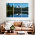 thumbnail image 2 of Elephant Stock Mount Hood Reflection Wall Art - Horizontal Multi Panel Canvas - Living Room Wall Decor - Nature Multi Panel - Black And Blue Decor - 65" x 42", 2 of 8