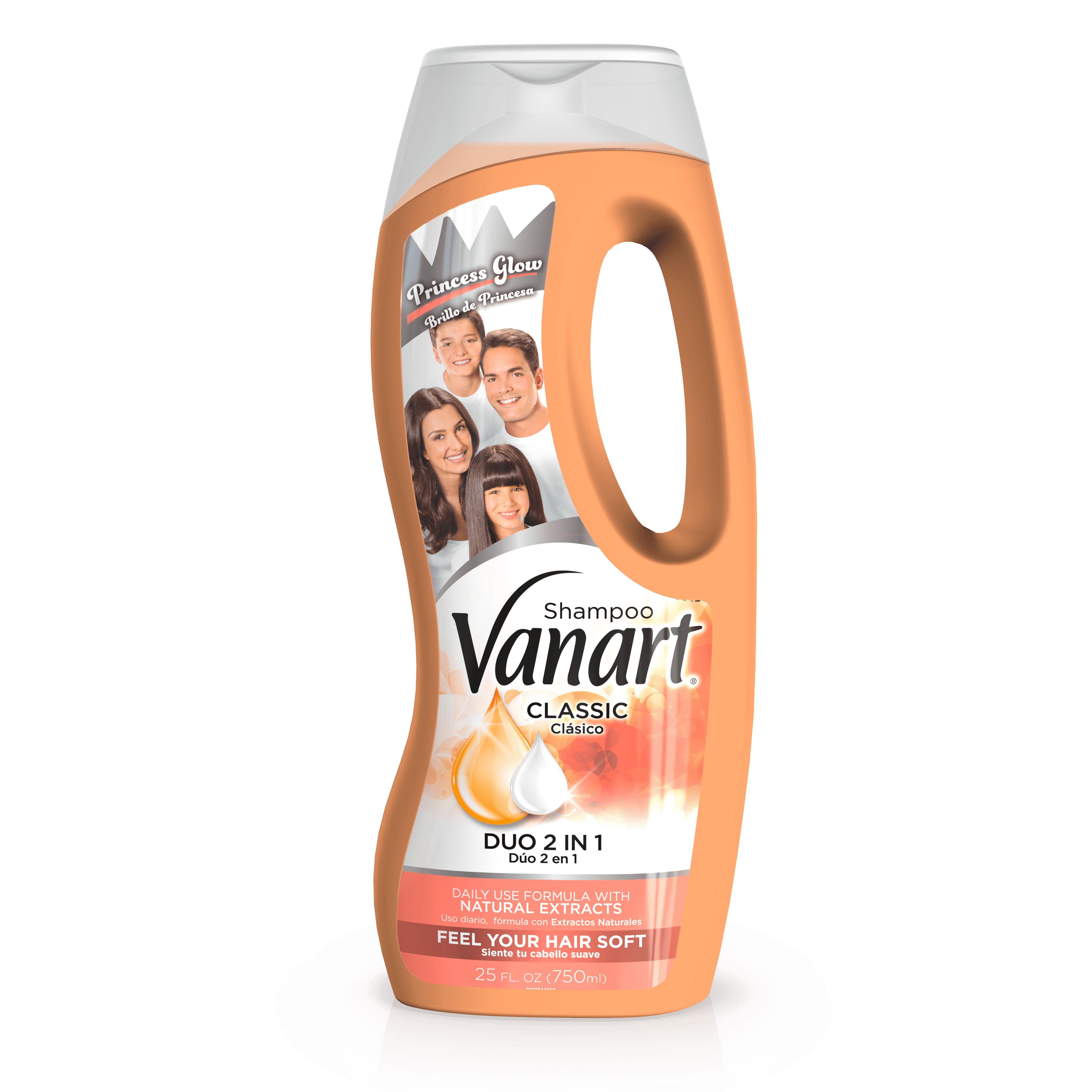 (2 pack) Vanart Classic Duo 2 in 1 Shampoo & Conditioner with Natural Extracts, Complete Care for Healthy Hair 25 Fo Bottle