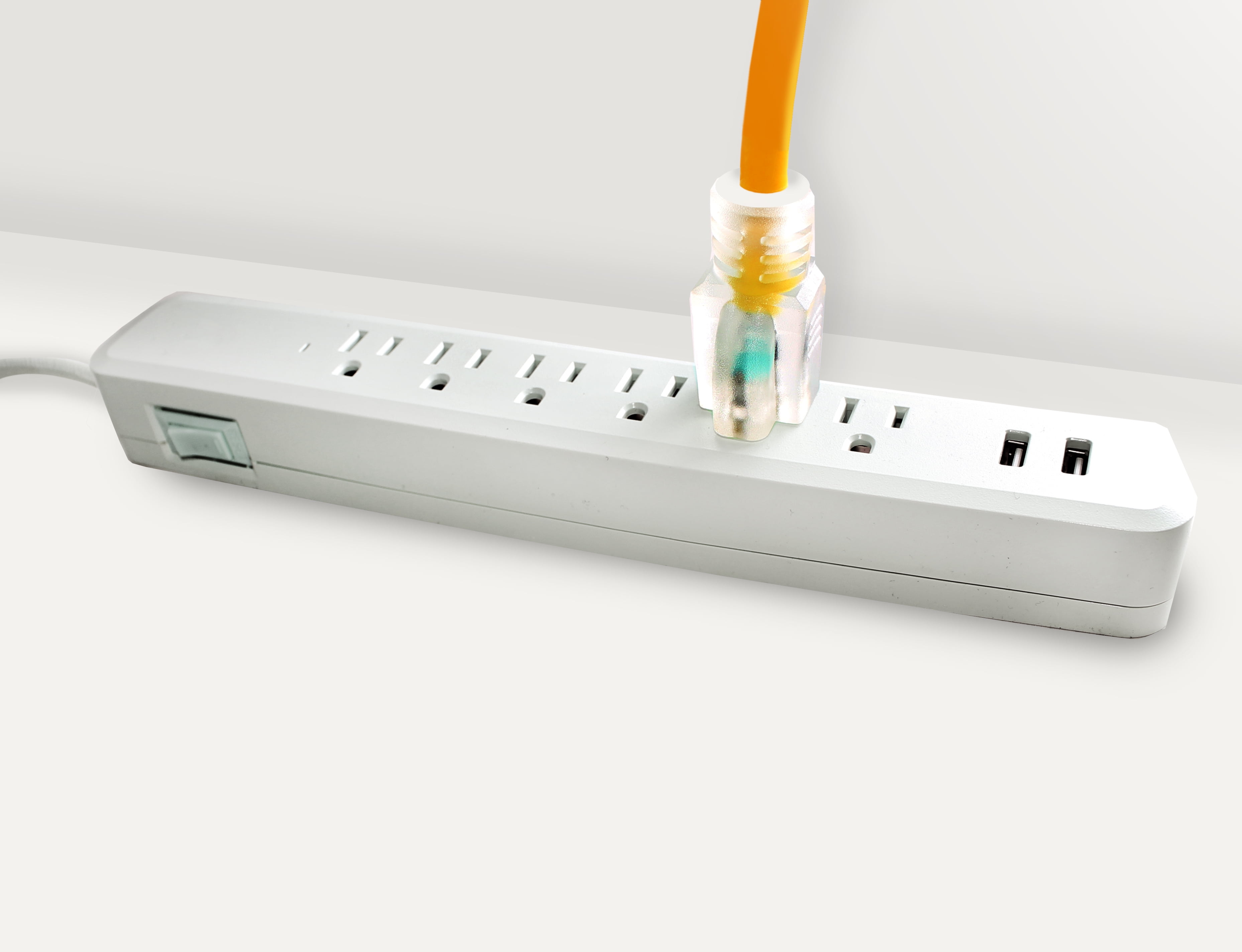 LifeSupplyUSA Power Extension Cord Outdoor/Indoor 12 Gauge/3 Prong 15 Amp  ft, Orange, Pack