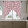 thumbnail image 4 of Pink Plaid Swag Valances for Windows 2 Pack Retro Country Moroccan National Geometrical Plaid Swag Kitchen Curtains 45 Inches Long Rod Pocket Short Window Treatment for Kitchen Bathroom 36"x45", 4 of 9