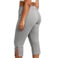 thumbnail image 7 of LEAVINGSUO Capris Pants for Women With Drawstring Women's Plus Size Solid Color Cropped Trousers With Pockets Gray XXXXL, 7 of 7