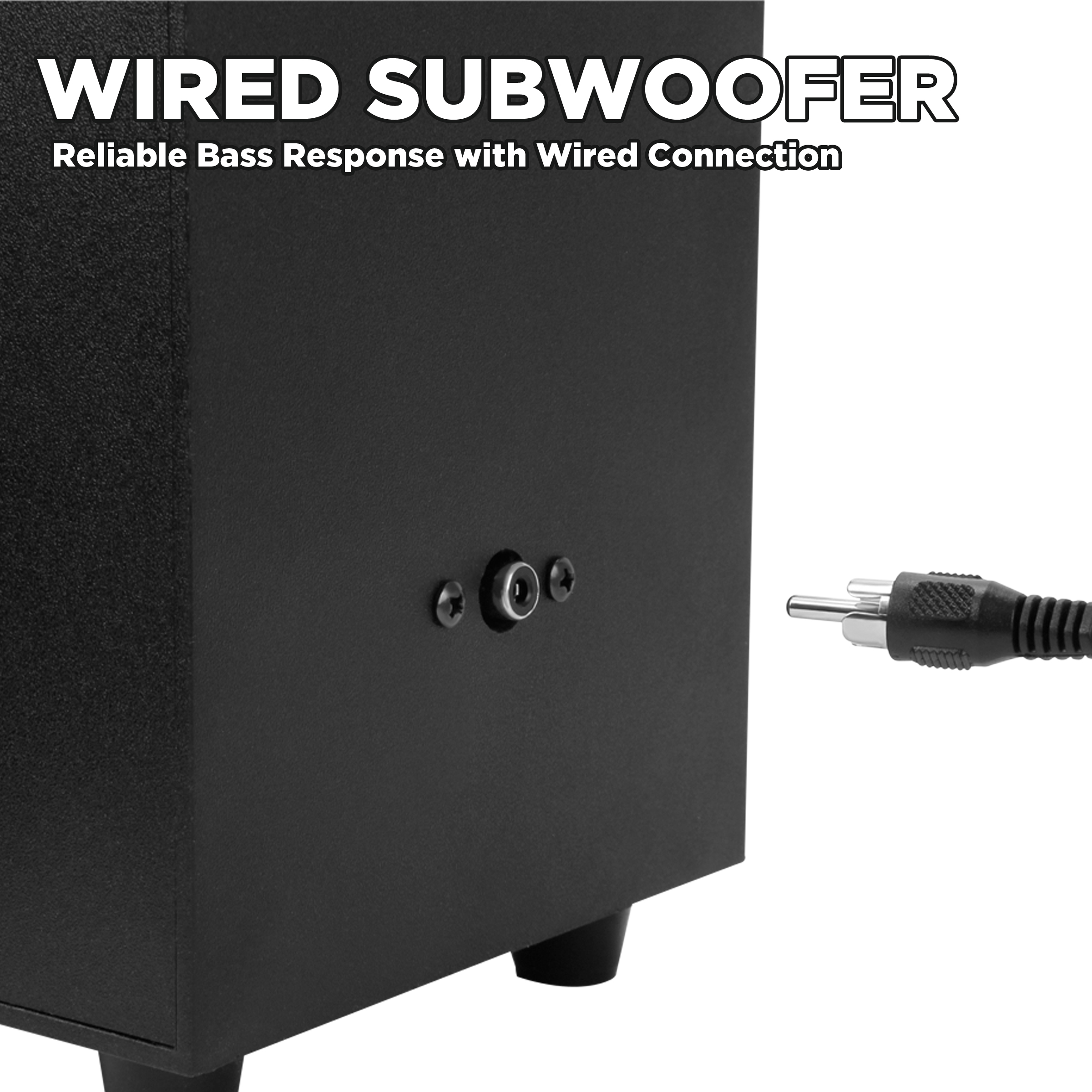 GOgroove SonaVERSE UTR USB Powered 2.1 Computer Speaker Sound Bar and Wired Subwoofer (Blackout) - image 5 of 9