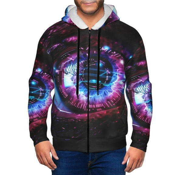 Vsdgher v Mens Hoodies Zip Hoodie, Hoodies for Men, Zip-up Hooded Sweatshirt-Small