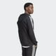 thumbnail image 4 of Sudadera con capucha adidas Essentials de forro polar con 3 rayas y cierre completo para hombre, color negro, 4 of 9