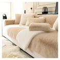 thumbnail image 2 of Artificial Rabbit Plush Sofa Cover Universal Soft Sofa Towel Covers Non-slip L Shape Sofa Blanket Couch Cushion Mat Living Room, 2 of 7