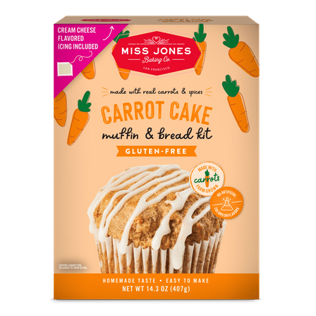 Miss Jones Baking Co. Gluten-Free Carrot Cake and Muffin Mix