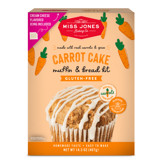 Miss Jones Baking Co. Gluten-Free Carrot Cake and Muffin Mix