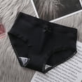 thumbnail image 2 of Diufon Knit Underwear for Women Solid Color Stretchy Briefs Midi Waist Bow Full Coverage Panties, 2 of 3